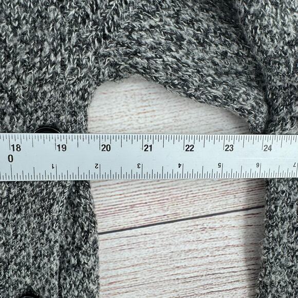 Lucky Brand Side Button Turtleneck Sweater Womens Medium Black Gray - Picture 11 of 13